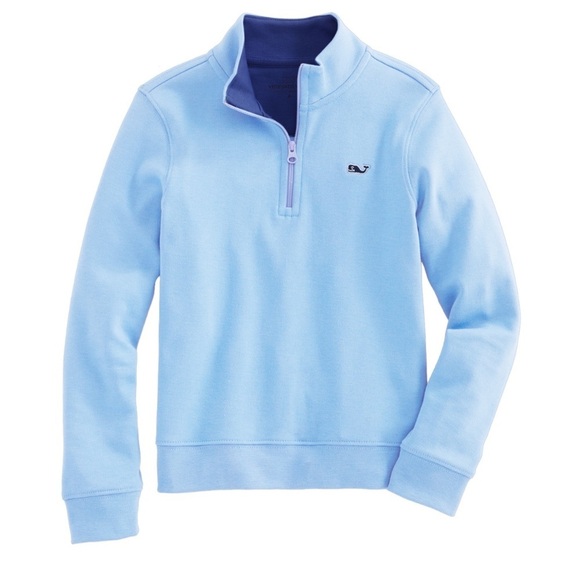 Vineyard Vines Light Blue Quarter-Zip Pullover - Picture 1 of 4